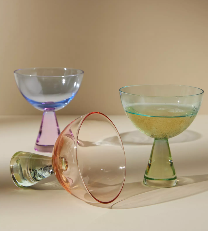 Wholesale Handmade Colored Cocktail Couple Glass
