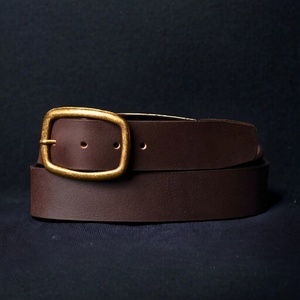 Ceinture en cuir véritable de 1,5 pouce avec logo personnalisé, sangle à cliquet, boucle à verrouillage automatique, produit personnalisable - Product Image 2
