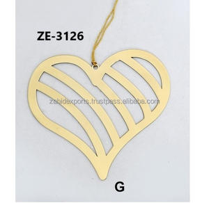 Boules de Noël élégantes à suspendre, en acier artisanal sophistiqué, moderne, à deux tons, de haute qualité - Product Image 4