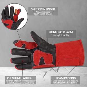 Guantes de Soldadura TIG, con Puntas de Dedos Extraíbles, de Cuero Vacuno, Palma y Pulgar Reforzados - Product Image 2