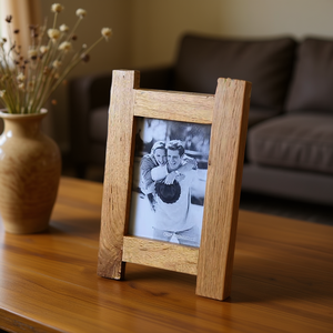 Custom Engraved <b>Rustic</b> Wooden Photo <b>Frame</b> Personalized <b>Picture</b> Holder for Family Memories Wedding & Anniversary Gift - Product Image 3