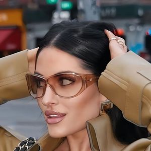 97208 New Trendy Personality Sports Cycling Shades Custom Logo Oversize Round Frame Vintage Women Men UV400 <b>Sunglasses</b> 2024 - Product Image 1