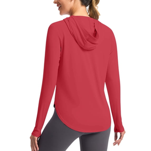 Camiseta con Capucha y Cordón Ajustable para Mujer, 100% Poliéster, Bordada, Informal, para Invierno, Baja Densidad, para Gimnasio y Deporte - Product Image 4