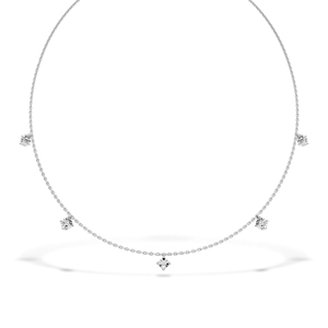 Collier élégant en diamant naturel, collier en diamant taille ronde avec chaîne, collier en diamant certifié IGI pour femmes, provenant d'Inde. - Product Image 2