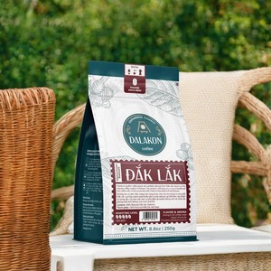 Boisson savoureuse au goût amer de type rôti de haricot entier de qualité supérieure de 250g du Vietnam-Robusta Kafei Dalakon Dak Lak dans un emballage en sac - Product Image 1