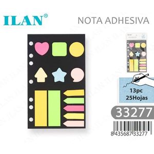 ILAN Foglietti Adesivi 20x12.3 Cm 25 Fogli 13 Pezzi Multicolore - Product Image 3