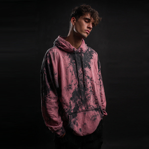 Sudadera con capucha tie-dye lavada estilo streetwear para hombre, moda de invierno, sudaderas con capucha tie-dye para hombre, sudadera con capucha tie-dye lavada de forro polar de 350-400 GSM para hombre - Product Image 2