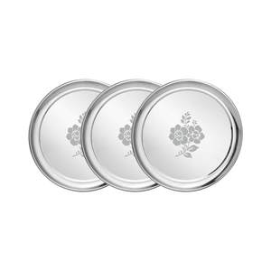 Glory 3 PCS Placa completa de acero inoxidable con platos y placas de diseño láser - Product Image 1