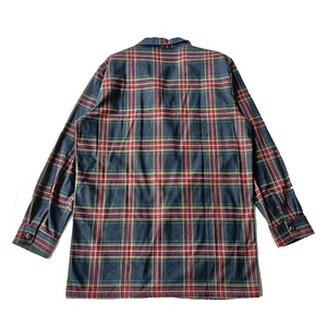 เสื้อเชิ๊ตผ้าฝ้ายลายสก็อตแขนยาวติดกระดุมเสื้อเชิ๊ตผ้าสักหลาดลายตาราง - Product Image 2