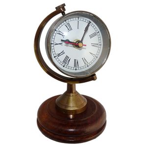 Premium Mechanical Metal Wood Battery Operated Table <b>Clocks</b> Modern Classic Design Waterproof Eco-Friendly Needle Display Alarm - Product Image 2