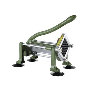 Cortador manual de patatas fritas con cuchillas de acero inoxidable de 1/2 y 3/8 pulgadas y ventosa para cortar verduras - Product Image 1