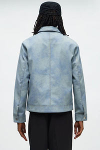 Veste en cuir de vache véritable pour homme de haute qualité - Logo sur le devant, coupe-vent et imperméable, cuir pakistanais, style antique - Product Image 2