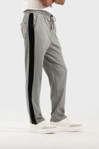 Pantalones Deportivos Casuales a Rayas para Hombre, Pantalones Ligeros de Algodón con Diseño de Rayas Laterales, Cintura Elástica y Corte Ajustado, Estilo Urbano - Product Image 4