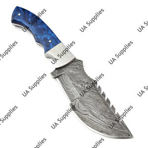 Cuchillo de Caza y Camping de Hoja Fija de Acero de Damasco Hecho a Mano, de Alta Resistencia, con Funda, Venta al por Mayor, OEM/ODM, Personalizable, MOQs Bajos - Product Image 2