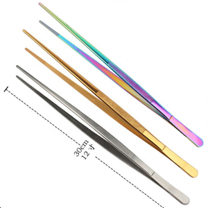 Pinces de cuisine Altomme Instruments en acier inoxydable de 30 cm, idéales pour la mise en assiette des chefs et très utiles pour les cuisiniers, pinces de barbecue extra longues Plasma - Product Image 2