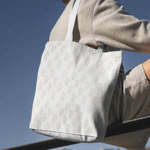 Bolsa de Mano Clásica de Algodón Estampada a Mano de Jaipur con Diseño Floral, Diseñada para Mujeres, para Compras Diarias y Uso Casual - Product Image 3