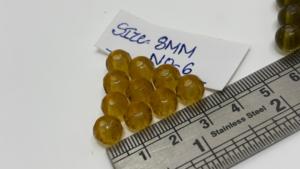 Perles de verre facettées jaunes 6mm/8mm à surfaces étincelantes pour la fabrication de bijoux, artisanat, accessoires ethniques, design de mode fait main - Product Image 4