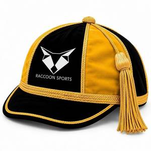Gorro Deportivo Raccoon, Transpirable, Azul Sólido, de Terciopelo, con Borla de Trenza Dorada, Estilo Inglés, Unisex, para Adultos, 58-60CM, para las Cuatro Estaciones - Product Image 2