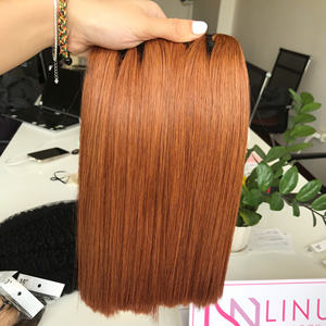 SMA meilleure qualité os droit Bronze brun couleur Extensions de cheveux vietnamien humain cheveux bruts prix de gros approvisionnement d'usine - Product Image 2