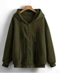 Mens Zip Up Hoodie Cotton Fleece Full Zipper <b>Sweatshirt</b> Soft Warm Adjustable Hood Casual Everyday Wear - Product Image 1