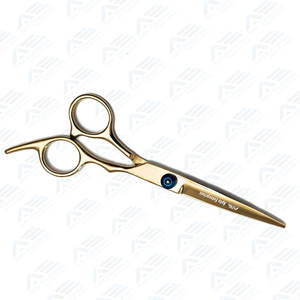 Ciseaux professionnels de coupe de cheveux de barbier en acier inoxydable de 6.5 pouces 15g ciseaux de salon et d'utilisation à domicile de finition dorée - Product Image 4