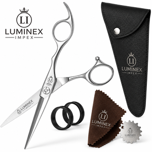 NYBL-55 5.5inch Straight <b>Left</b>-<b>handed</b> <b>Scissors</b> JAPAN 440C Sharp 58-59HRC Hardness Stainless Steel Handle Barber Shears Hair 28 - Product Image 5