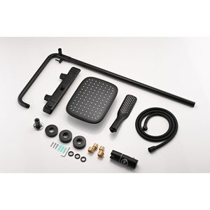 Sistema de Ducha Termostática de Lluvia con 2 Funciones, Color Negro Mate, Modelo D0100HPREJV - Product Image 5