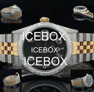 Reloj de Pulsera con Caja de Acero Inoxidable, Esfera de Cristal, Totalmente Adornado con Moissanita, Correa de Acero Inoxidable, Resistente al Agua 10 Bar, Cierre de Pulsera - Product Image 3