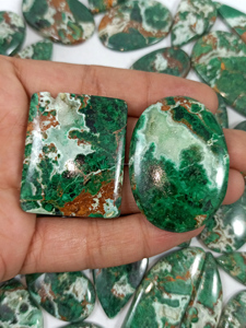 High Quality Loose Natural Australian Malachite Druzy Gemstone Mix Shape Cabochon Green for Jewelry Making Wholesale Gems - Product Image 2