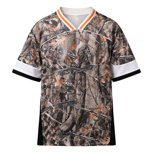 เสื้อเจอร์ซีย์อเมริกันฟุตบอลลายพรางแบบโอเวอร์ไซส์สำหรับทุกเพศ พิมพ์ลายแบบซับลิเมชั่น ผ้าโพลีเอสเตอร์ สตรีทแวร์ เสื้อทีมลายพราง เสื้อกีฬาแบบสั่งทำ - Product Image 3