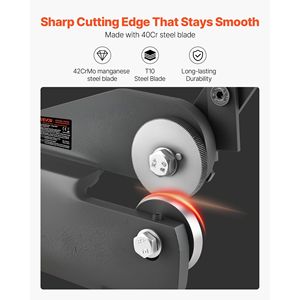 Cesoia Rotativa Manuale Senza Gola per Lamiera in Acciaio Dolce Calibro 16, Costruzione Robusta, Capacità di Taglio 0.06, Macchina per Taglio ad Alta Velocità - Product Image 3