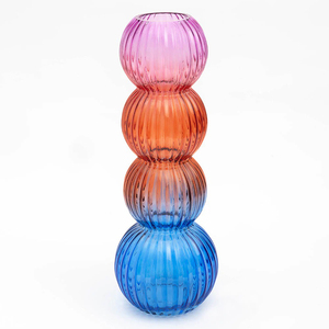 Vase en verre artistique moderne Cosmos pour fleurs fraîches, tiges séchées et décoration intérieure à prix de gros - Product Image 1
