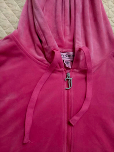 Sudadera con Capucha y Cierre de Cremallera para Mujer, en Felpa, Color Rosa Sólido, Manga Larga, para Otoño, con Bolsillos, Corte Regular, Tejido Transpirable - Product Image 5