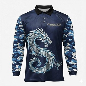 เสื้อตกปลาแบบสั่งทำพิเศษ แขนยาว มีปก - Product Image 2