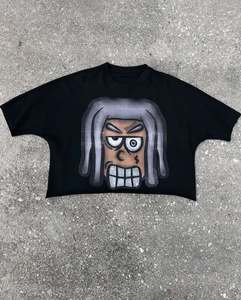 T-shirt surdimensionné pour homme en coton 100% lourd, épaules tombantes, style streetwear - Product Image 4