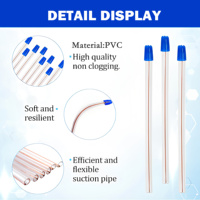 Tubo de Succión de Saliva Desechable Dental para Blanqueamiento Dental y Cirugía de Implantes, Tubo Curvo con Succión Débil