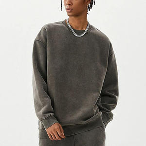 Sweat-shirts vintage délavés 380 GSM, effet vieilli, coupe oversize, col rond unisexe, vierges, streetwear décontracté, vêtements personnalisés - Product Image 1