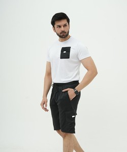 Men's Summer Formal Dri-Fit <b>Knitted</b> 100% Cotton Breathable Solid Cargo Short <b>Set</b> - Product Image 5