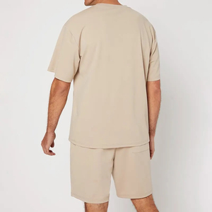 Customized Men Summer T-Shirt Short <b>Set</b> Two Piece <b>Jogger</b> Twin <b>Set</b> Breathable Cotton Fabric Custom T-Shirts <b>Matching</b> Shorts - Product Image 4