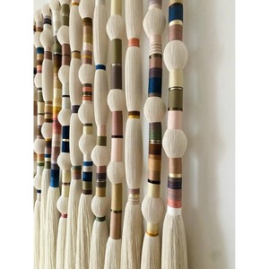 Tapiz de Macramé Bohemio para Pared, Diseño Vertical Rectangular, Fibra Natural, Decoración del Hogar, Paquete Individual - Product Image 2