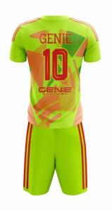 Conjunto de Camiseta de Fútbol Personalizada Sublimada 100% Poliéster para Hombre con Impresión por Transferencia de Calor, Mangas Cortas, Secado Rápido, Fusión sin Costuras - Product Image 4