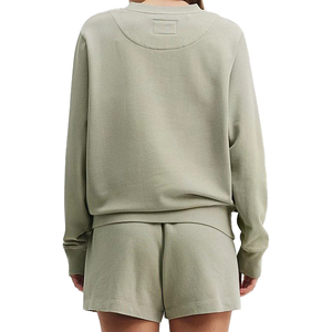Conjunto de Sudadera y Pantalones Cortos Casuales de Dos Piezas para Mujer, Cuello Redondo, Personalizable, 100% Algodón Transpirable, de la Mejor Calidad - Product Image 2