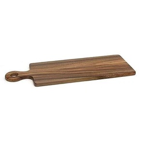 Planche à découper en bois d'acacia naturellement robuste, épaisse, stable et respectueuse des lames, avec une poignée facile à saisir pour la cuisine et le service quotidiens - Product Image 6