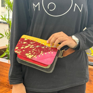 Riñoneras de cuero genuino de piel con estampado de animales hechas a mano Real para mujer, bolsas de bolsillo de cadera ajustables con estilo Vintage occidental para Festival - Product Image 2