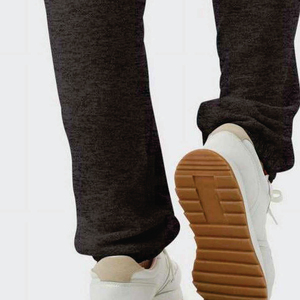 Women Black Knitted Harem <b>Pants</b> Mid Waist Elastic Loose Fit Ankle-Length Solid Casual Autumn Sweatpants - Product Image 2
