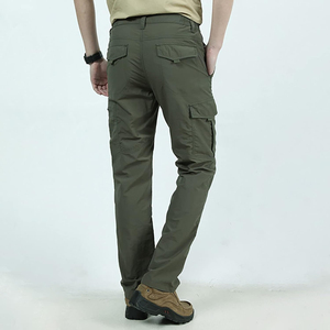 Men Slim-Fit <b>Stretch</b> Tactical <b>Cargo</b> Trousers Streetwear Cotton Casual Style Work Pants Outdoor Lightweight Joggers Sweat Pants - Product Image 5
