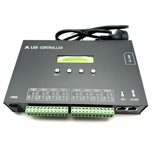 Contrôleur LED DMX512 H807SA 8 canaux Artnet <span class=keywords><strong>DMX</strong></span> vers SPI RGB IC Pixel programmable avec carte SD - Product Image 6