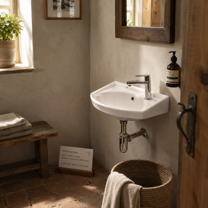 Vintage Modern Wall-Hung Oval Wash Basin Polished Single Hole Easy Clean Apartment - Product Image 5