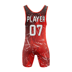 Ropa de Artes Marciales Personalizada de Secado Rápido, Ligera, Transpirable y Elástica de Spandex y Poliéster, Singlet de Lucha Libre - Product Image 3