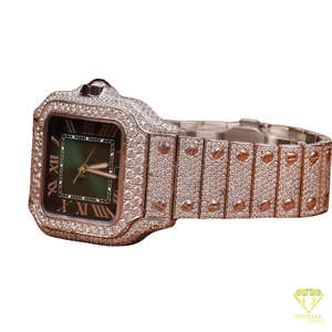 Reloj de Lujo con Bisel de Corona de Diseñador, con Diamantes Moissanite VVS en Plata de Ley 925, Estilo Hip Hop, Reloj de Pulsera para Hombre - Product Image 5